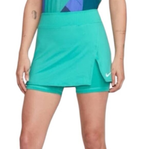 Nike Dresses & Skirts - Nike Women's Dri-FIT Victory Stretch Tennis Skirt in Washed Teal/White Size XS